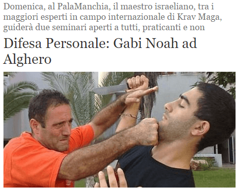 Difesa Personale Gabi Noah ad Alghero